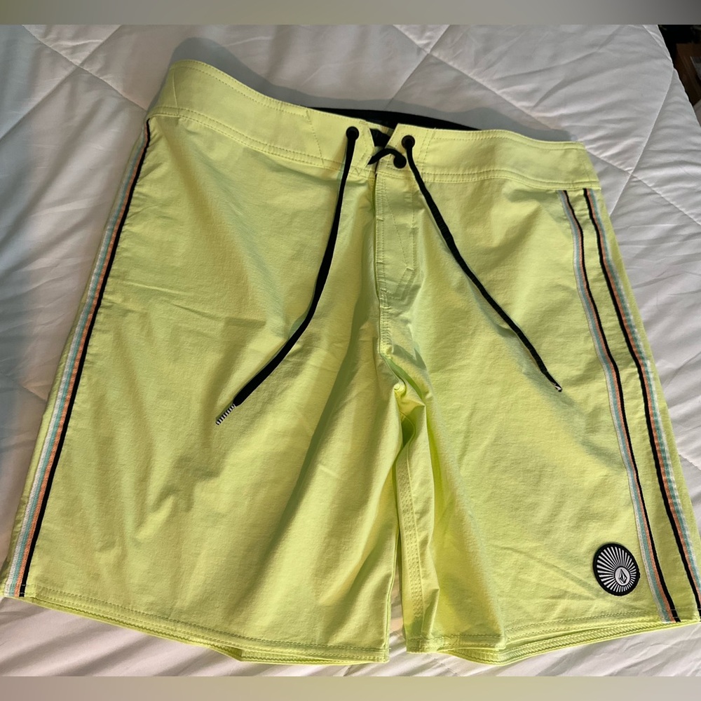 Volcom Neon Yellow Board Shorts